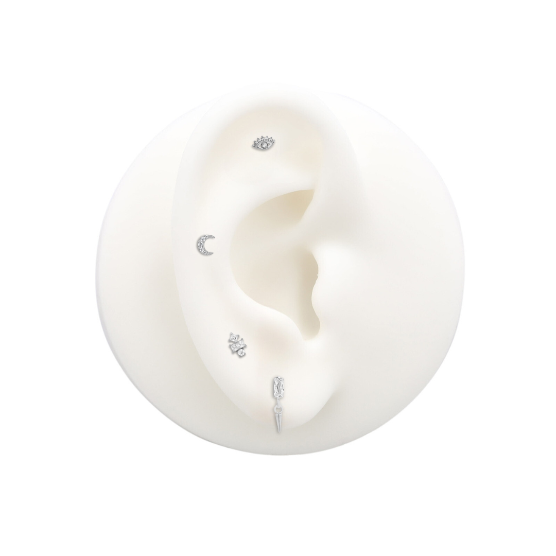 Trident Threadless Square Jewel Attachment