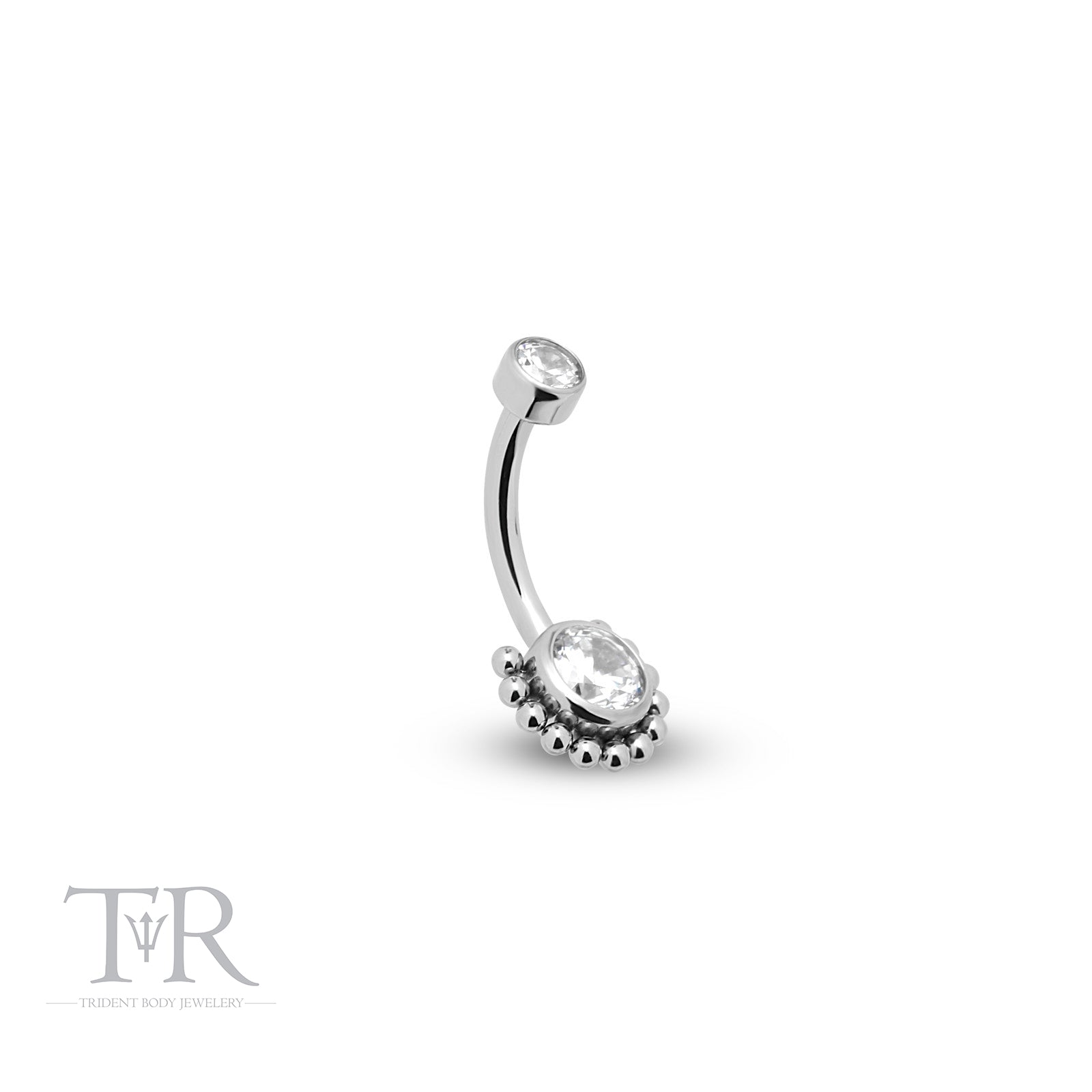 Trident Internally Threaded Jeweled Flower Cluster Navel