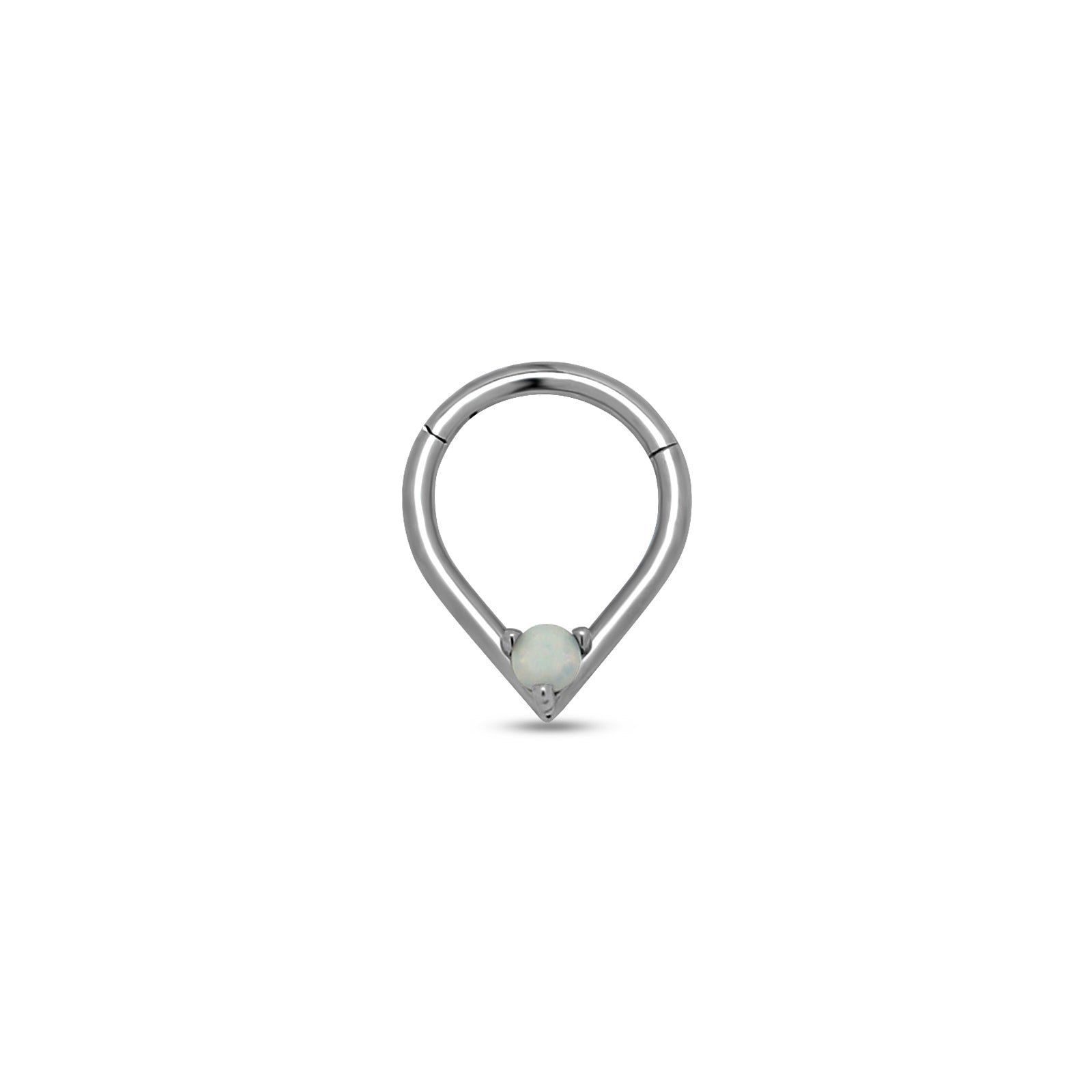 Trident Tear with Jewel Hinged Ring