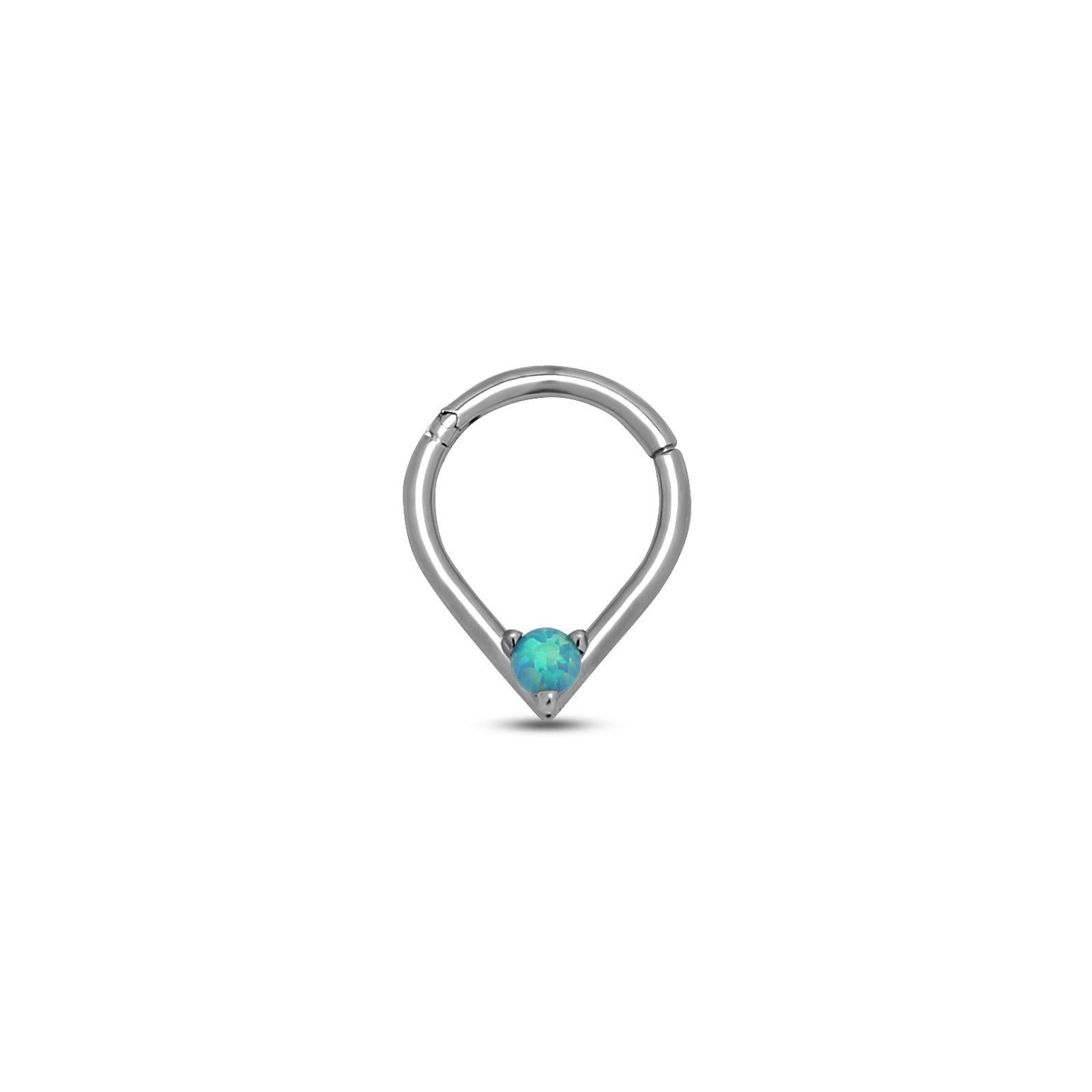 Trident Tear with Jewel Hinged Ring