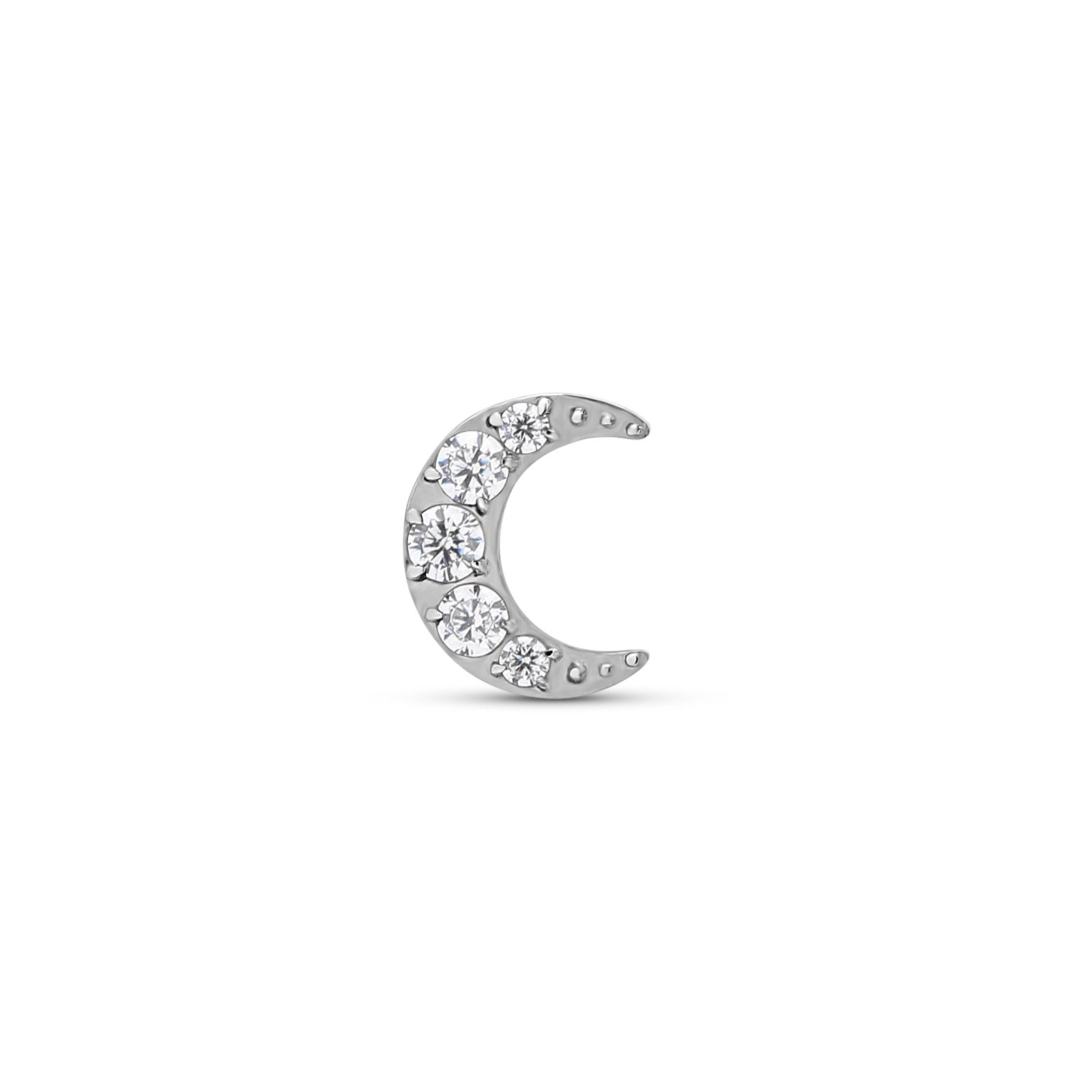Trident Threadless Crescent Jewel Moon Attachment