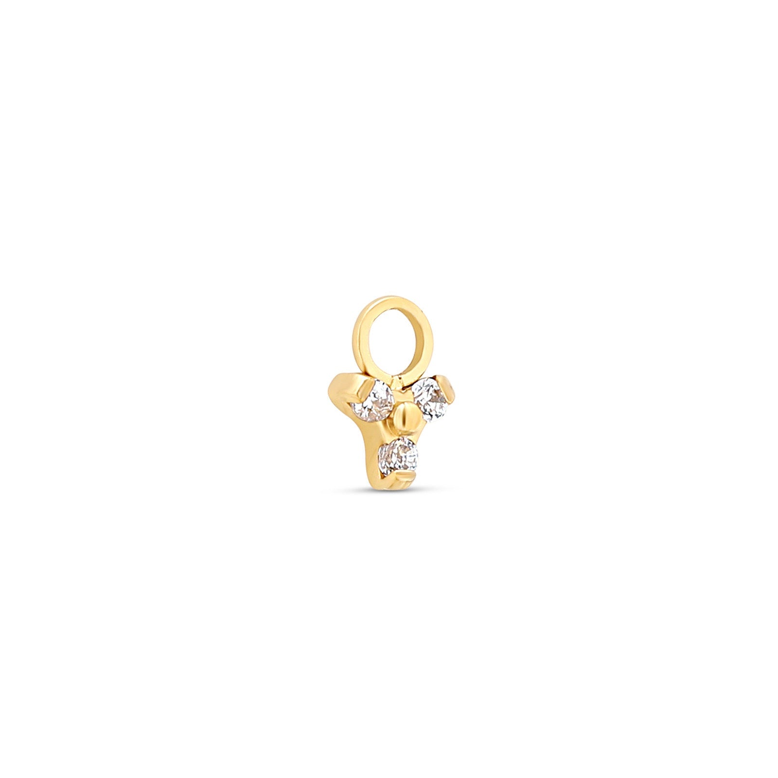 Trident 24kt Gold PVD Titanium Trio Dangle