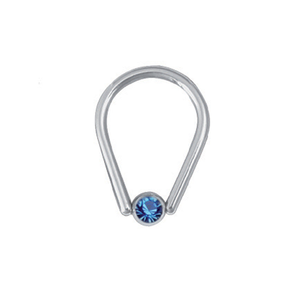 Captive Bead Ring w Stone