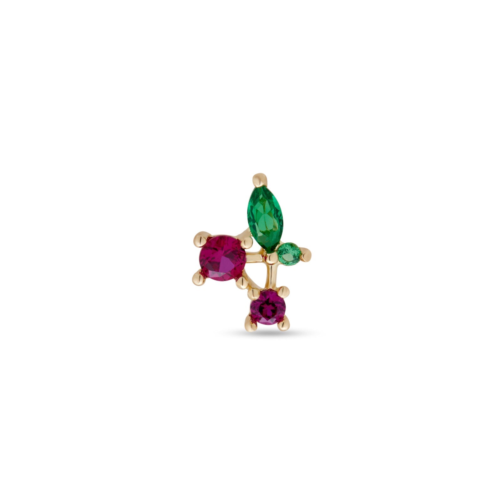 14kt Gold Threadless - Cherries