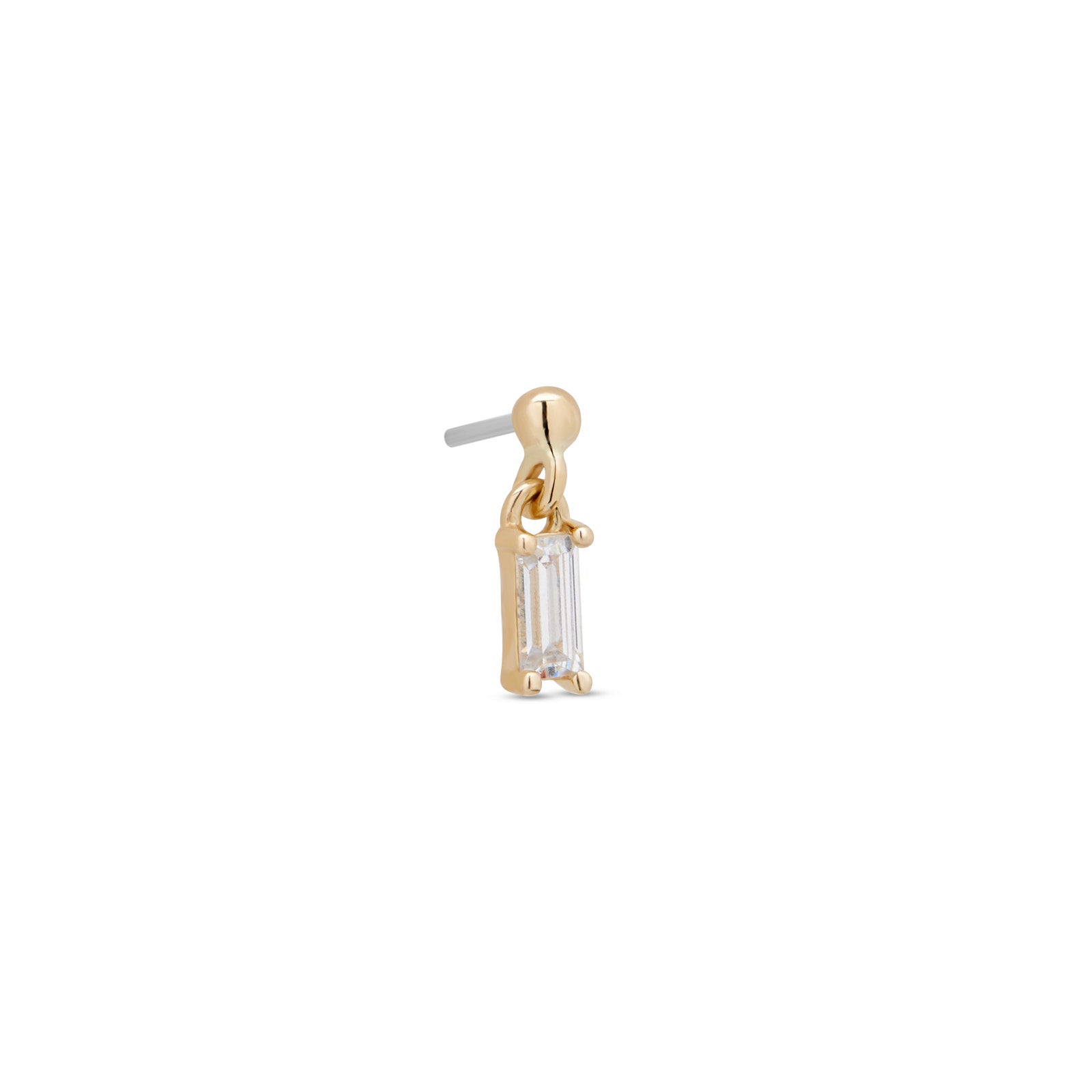 14kt Gold Threadless - Dangle Bijou