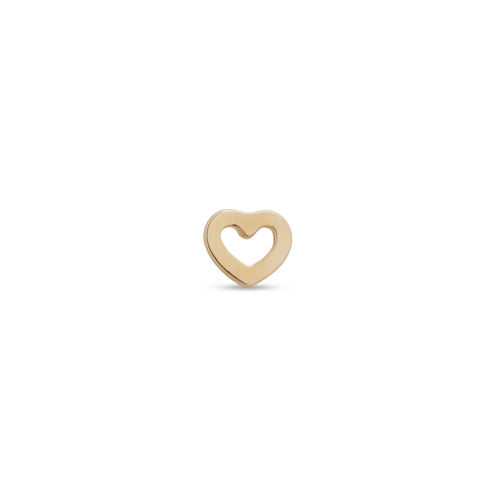 14kt Gold Threadless - Hollow Heart