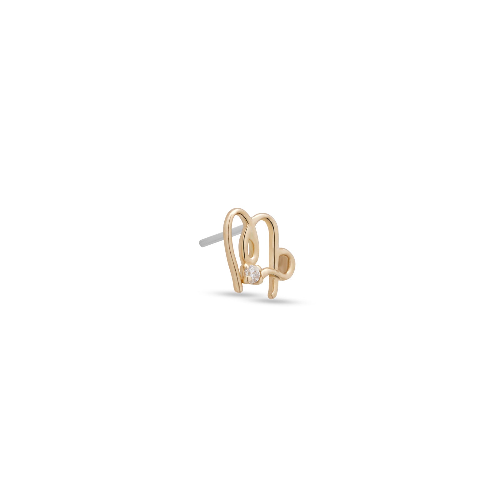 14kt Gold Threadless - Virgo