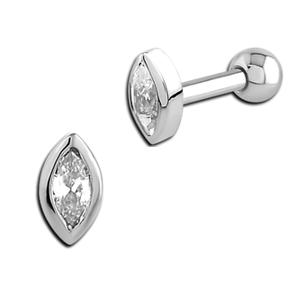 Steel Helix Jewel Ovate 1.2mm x 6mm