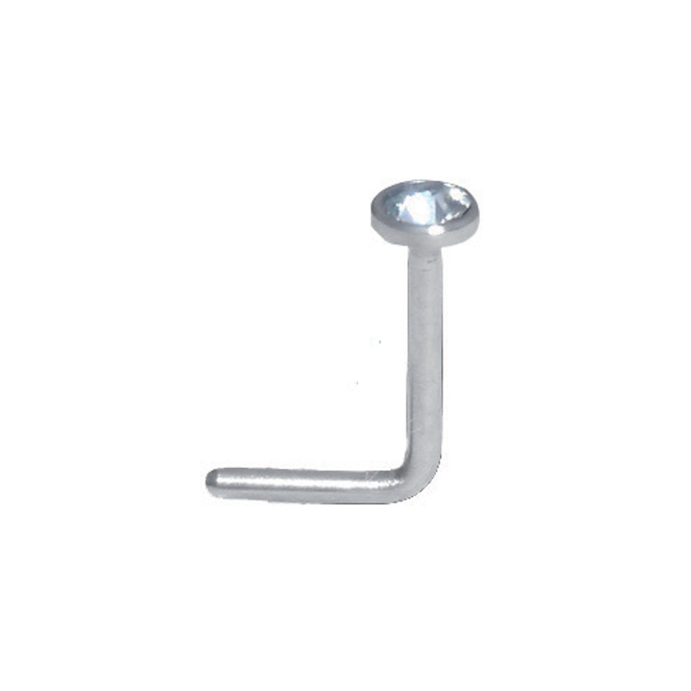 L-Shape Nostril Jewelled Ball