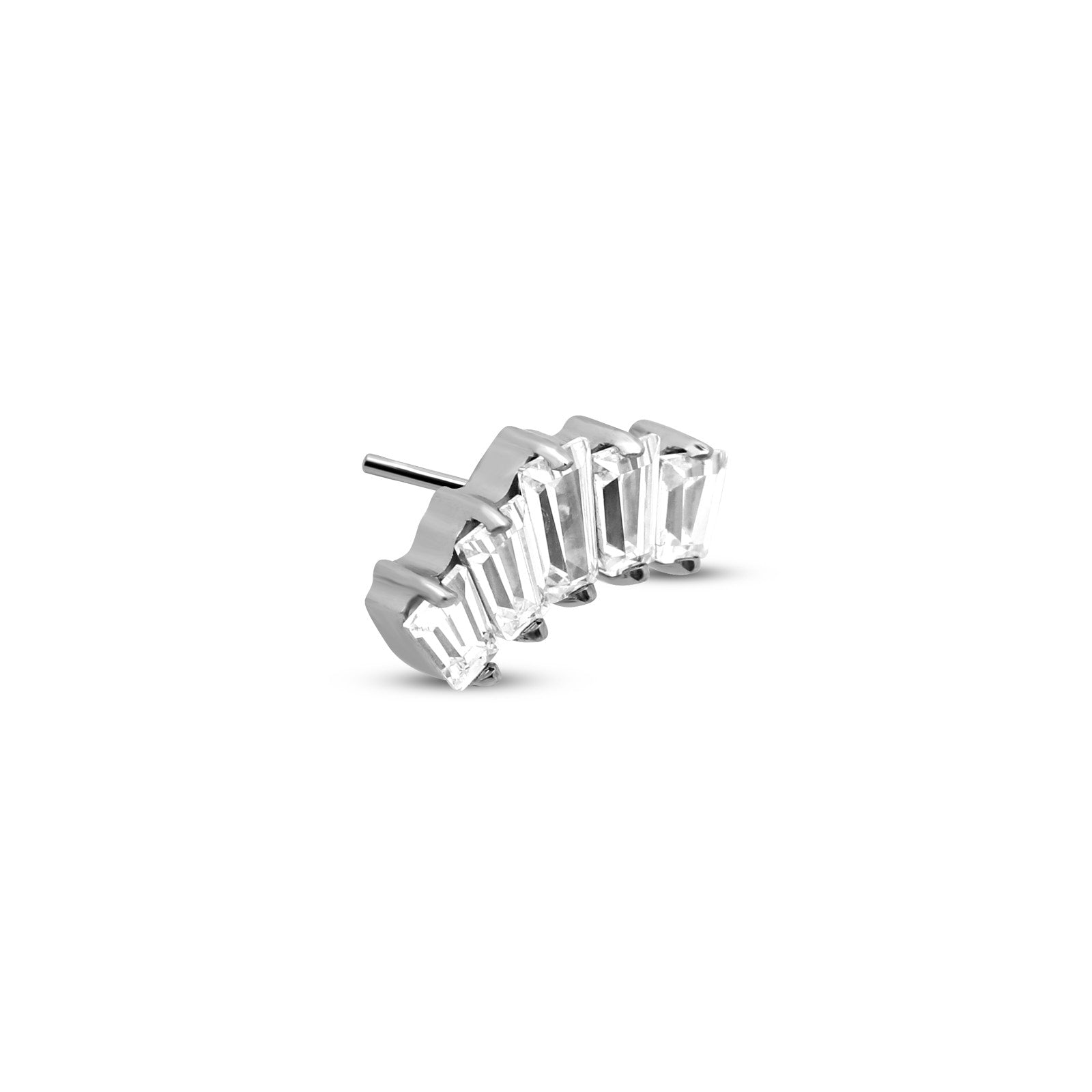 Trident Threadless 5 Prong Jewelled Rectangular Cut Attachment