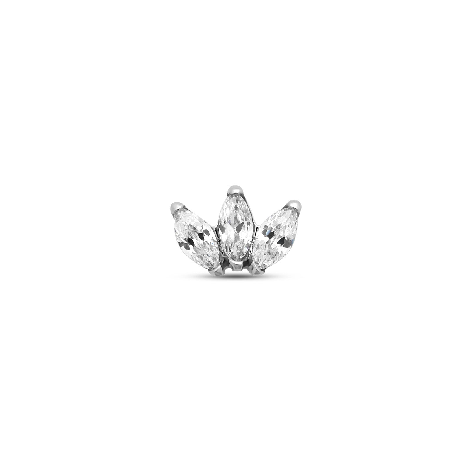 Trident Internally Threaded Jewelled Marquise Attachment