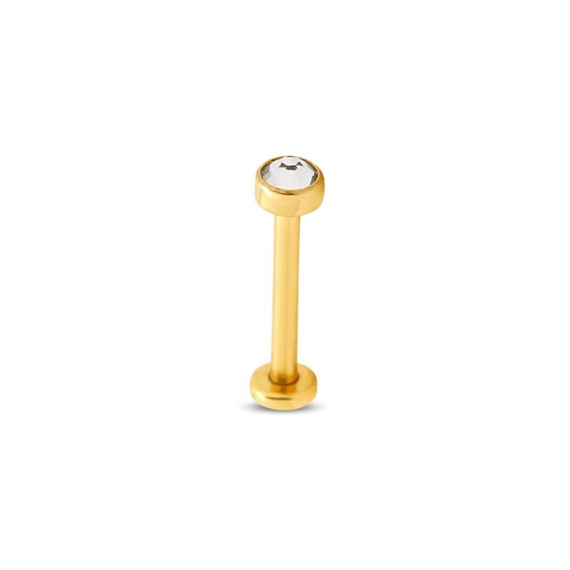 Trident 24kt Gold PVD Titanium Threadless Nose Labret
