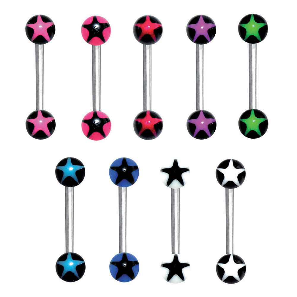 UV Barbell Star Ball 1.6 x 5mm