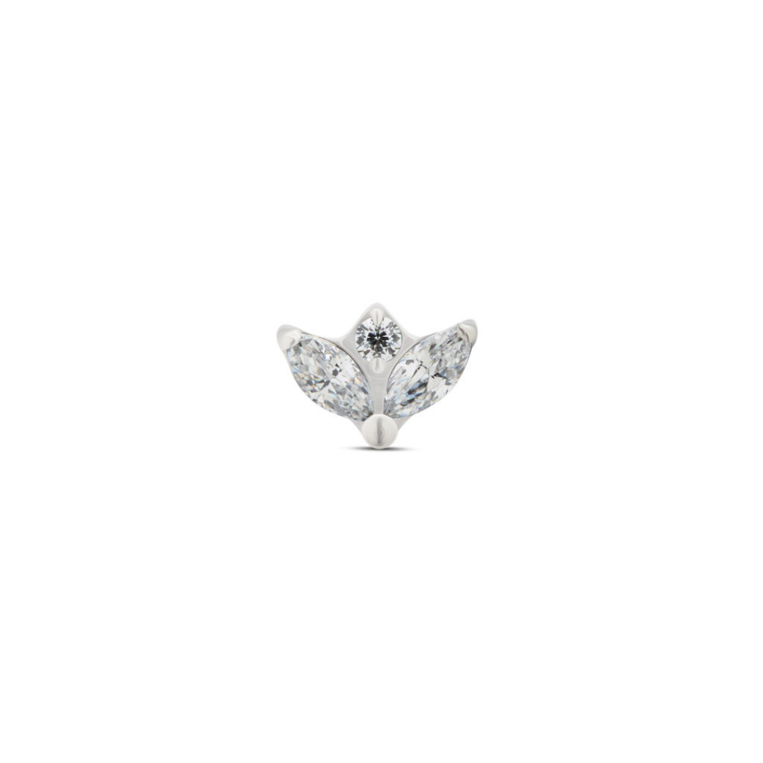 Trident Threadless 2 Marquise with Centre Stone Attachment