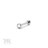 Trident Titanium Internal Nose Labret - Bezel Set