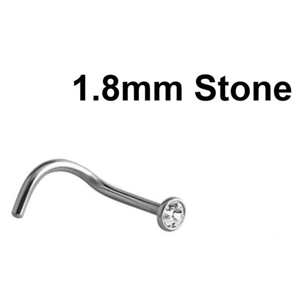 Nostril 1.8mm Gem Surgical Steel