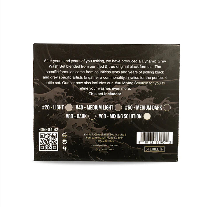 Dynamic Ink Greywash 5 Bottle Set 4oz