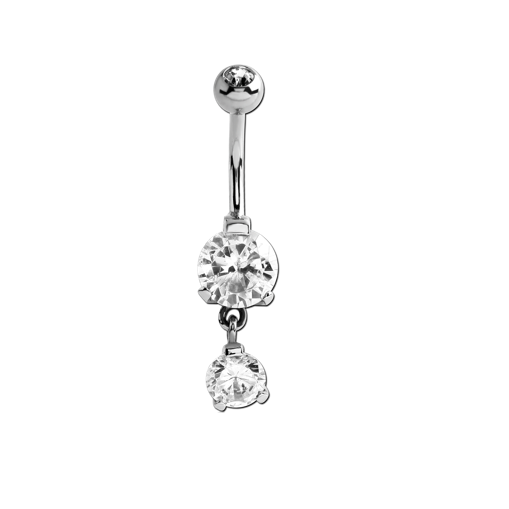 Steel Navel Round Dangle 1.6x10mm