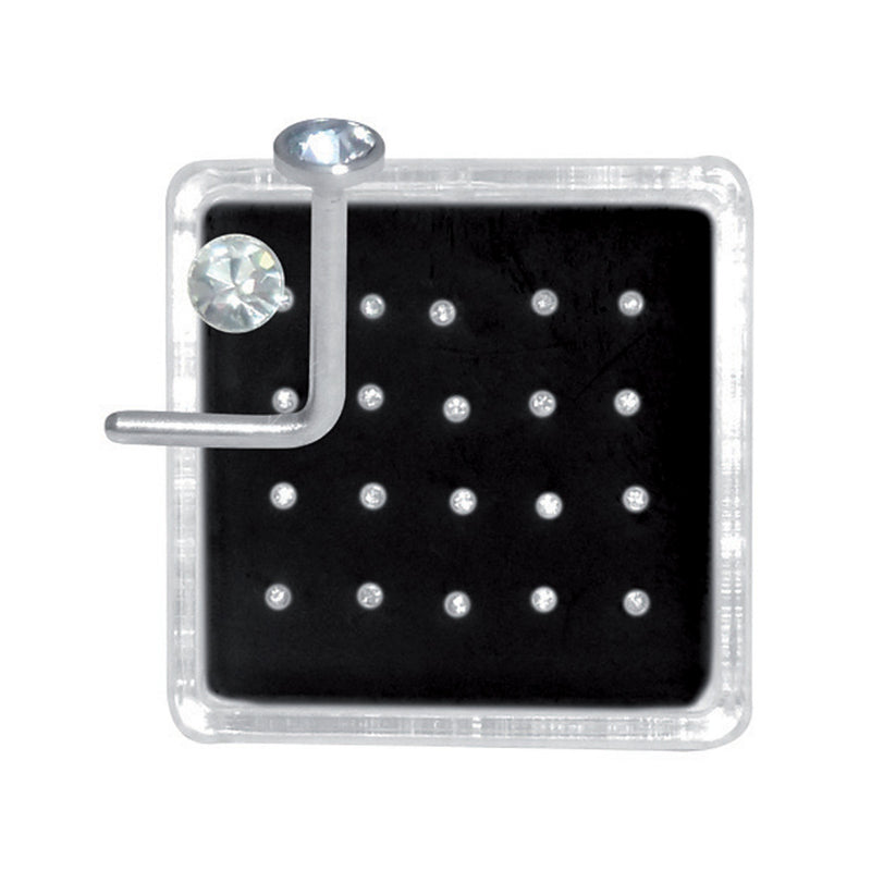 L-Shape Nose Stud Jewel Surgical Steel - Box 20