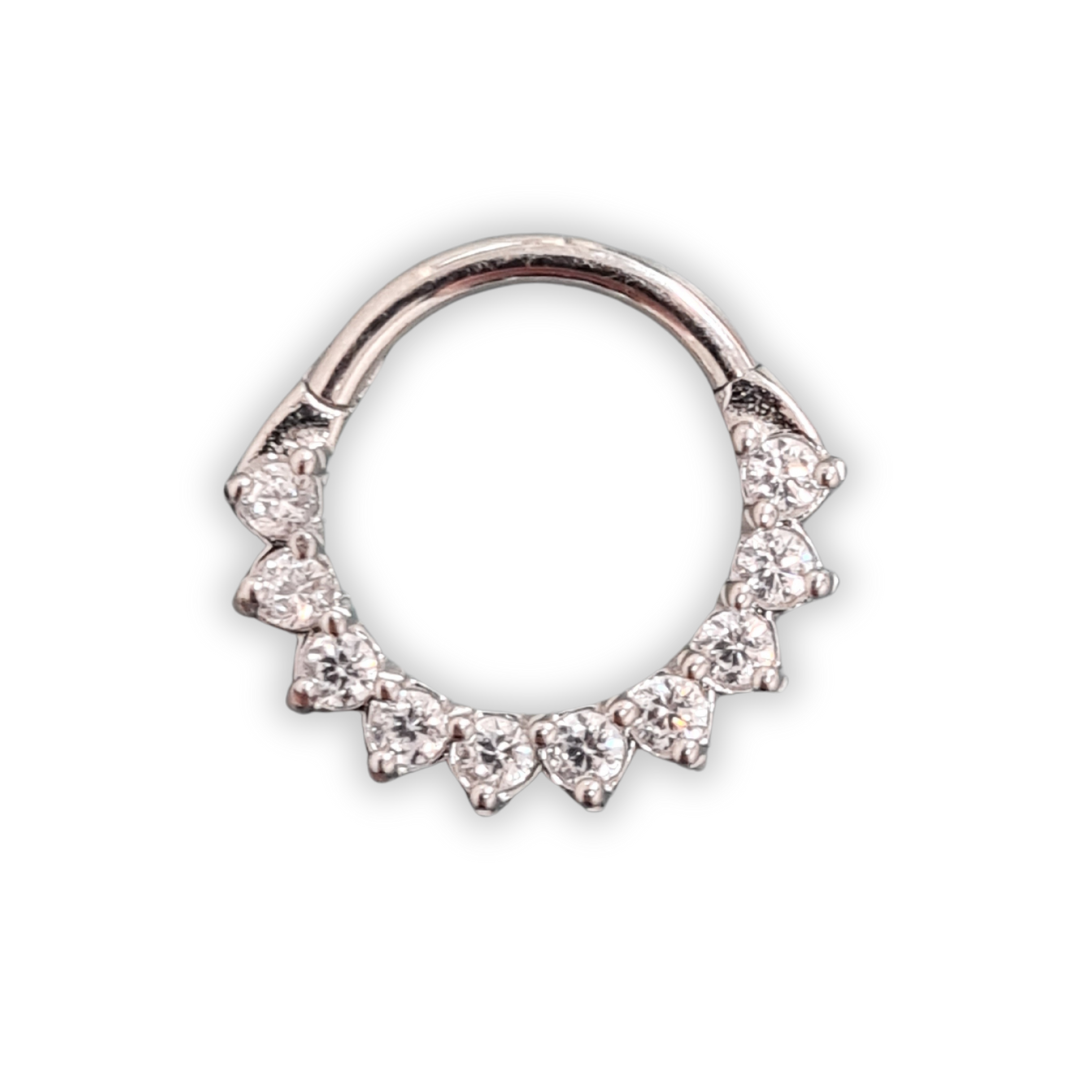 Steel Jeweled 14 Prong Septum 1.2mm x 8mm