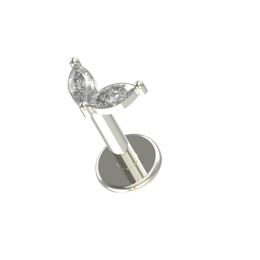 Tragus Ovate Wings 1.2 x 6mm