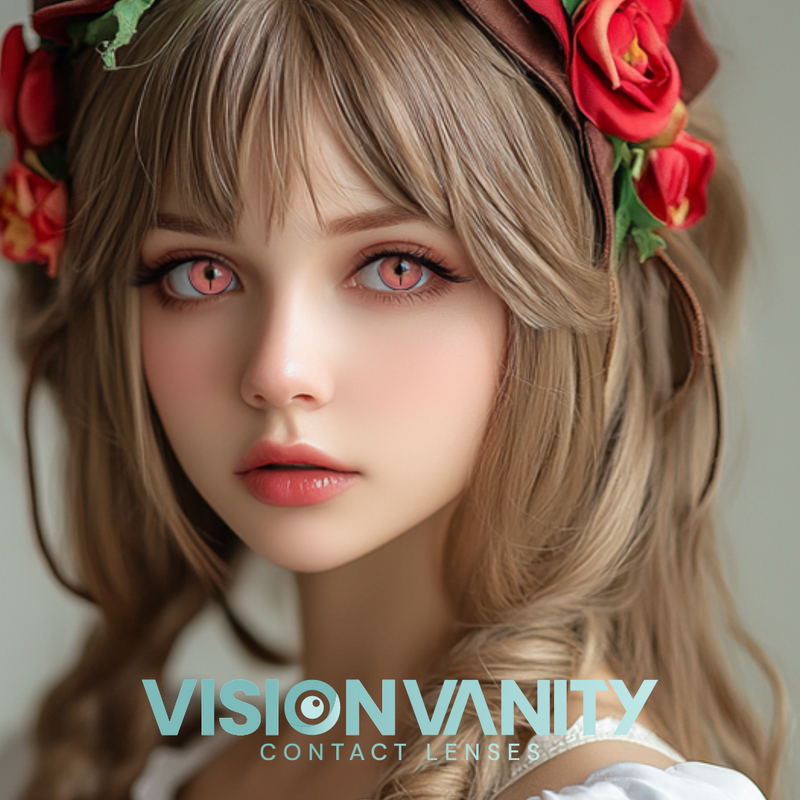 Pink Blade Contact Lenses Novelty - Vision Vanity