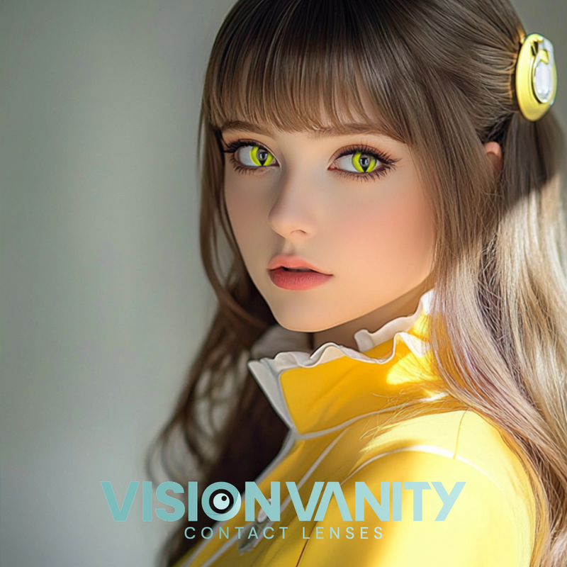 Yellow Cat Contact Lenses Novelty - Vision Vanity