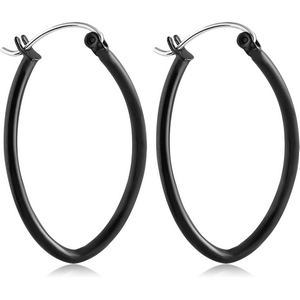 Black Wire Hoop 8mm