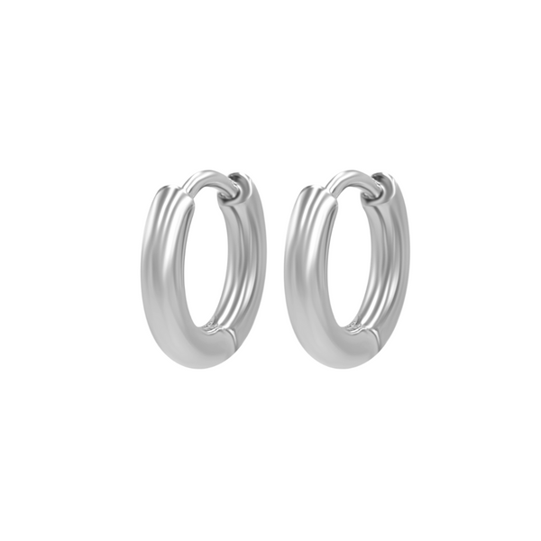 Bespoke Earring Hoop Pair 2.5mm x 8mm - Steel