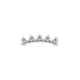 Trident Threadless 5 Stone Curved Crown Attachment