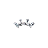 Trident Threadless Baguette and Round Stones Crown Attachment