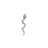 Trident Threadless Snake with Crystal Eye Attachment