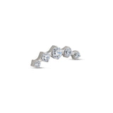 Trident Internally Threaded 5 Stone Curved Tiara Attachment