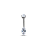 Trident Internally Threaded Marquise Cut Navel