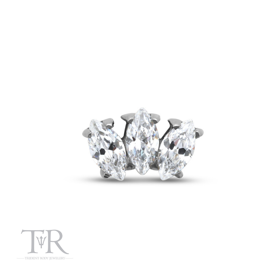 Trident Internally Threaded Squared Marquise Attachment