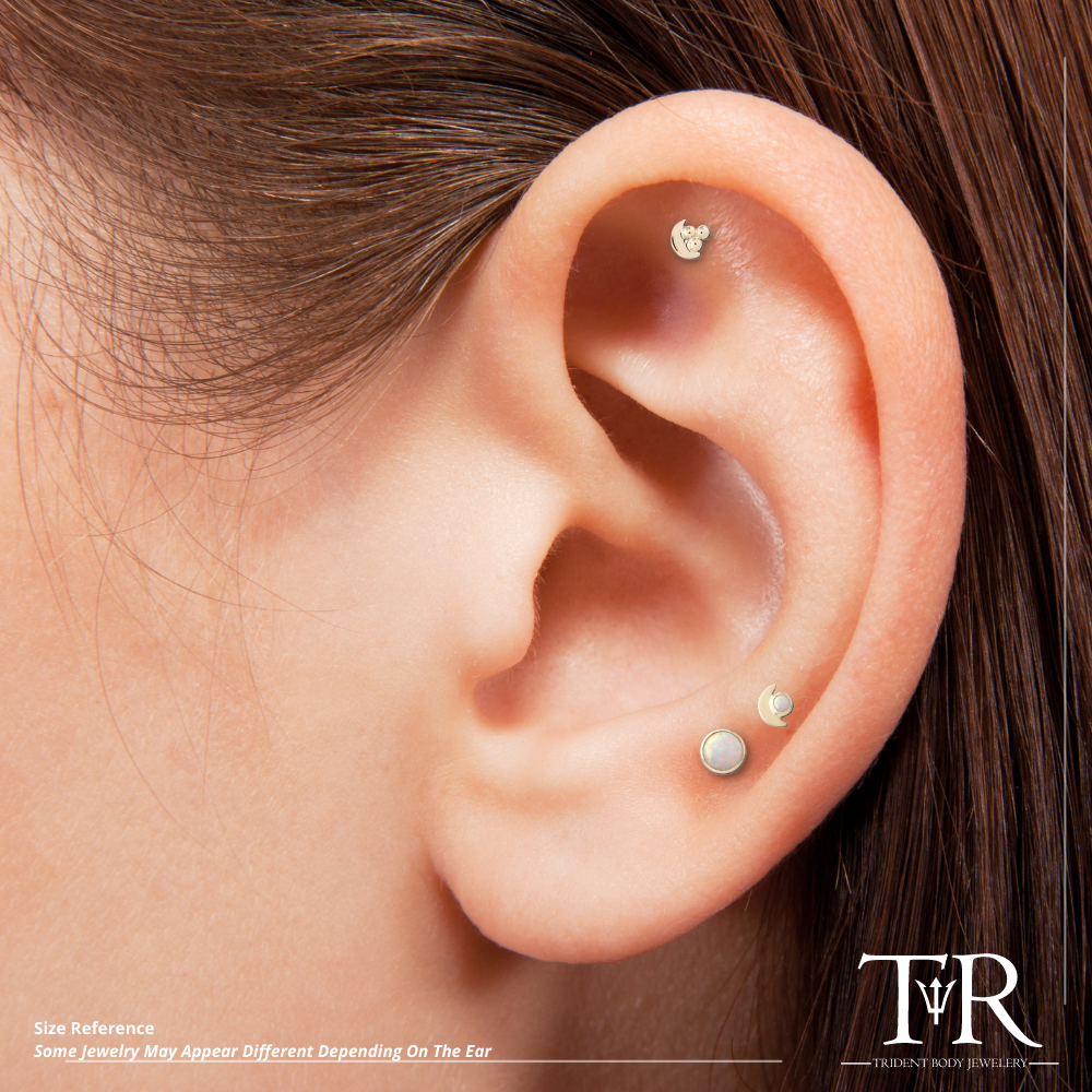 14kt Gold Threadless Opal Attachment
