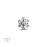 Trident Titanium Internal 16G Threaded Jewelled Flower