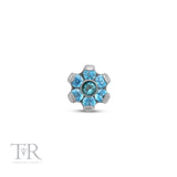 Trident Titanium Internal 16G Threaded Jewelled Flower