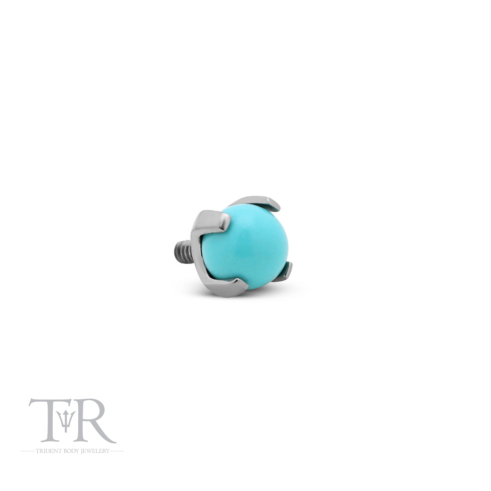 Trident Internally Threaded Prong Set Turquoise Attachment