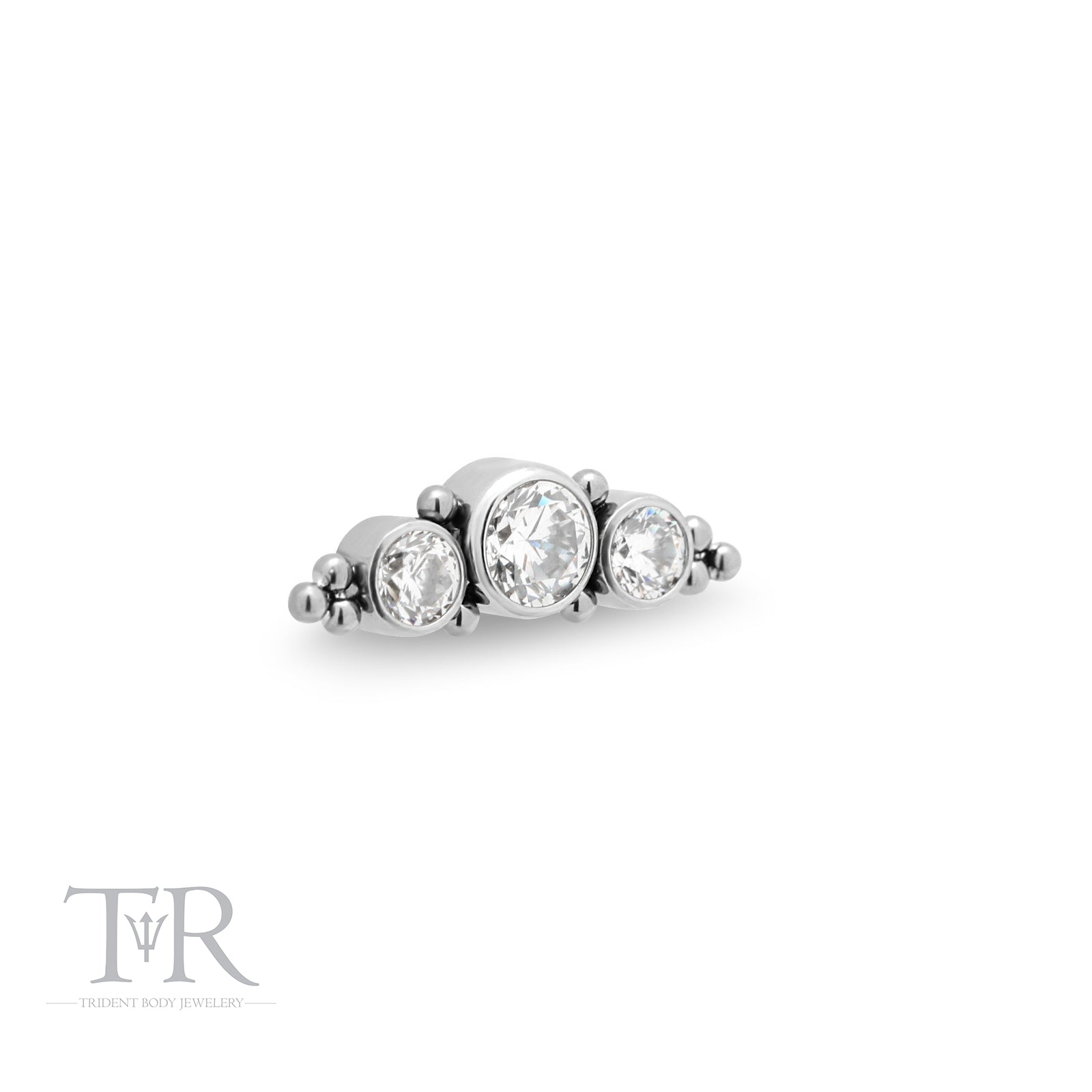 Trident Internally Threaded Long 3 Jewel Cluster Attachment