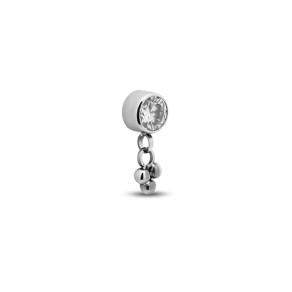 Trident Threadless 4mm Jeweled Dangle Ball Trio Attachment