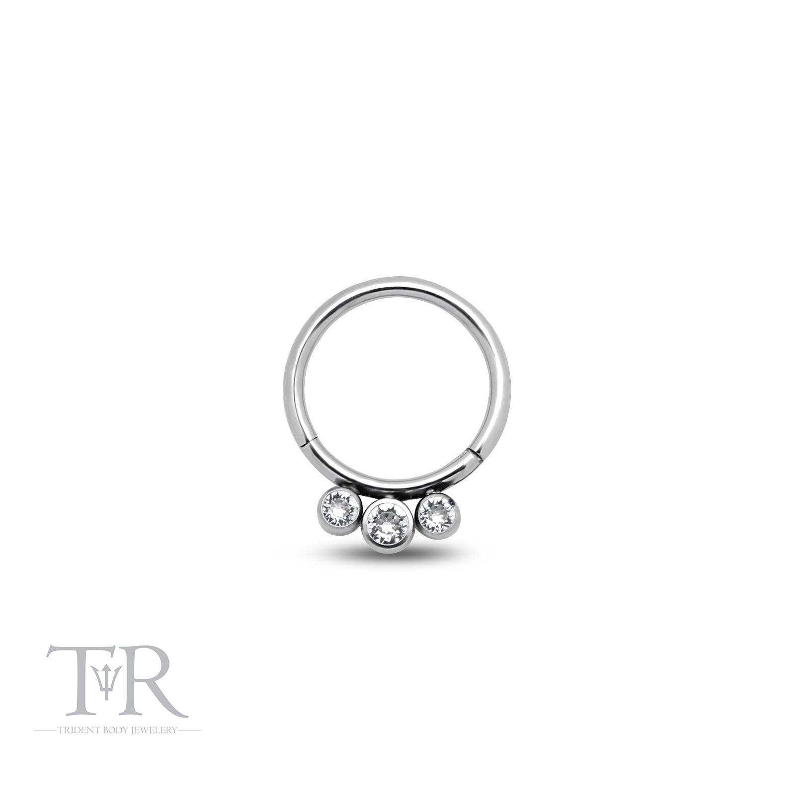 Trident 3 Gem Hinged Ring
