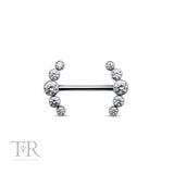 Trident Threadless Nipple 5 Jewelled Cluster 1.6mm x 14mm