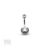 Trident Internally Threaded Jeweled Flower Cluster Navel