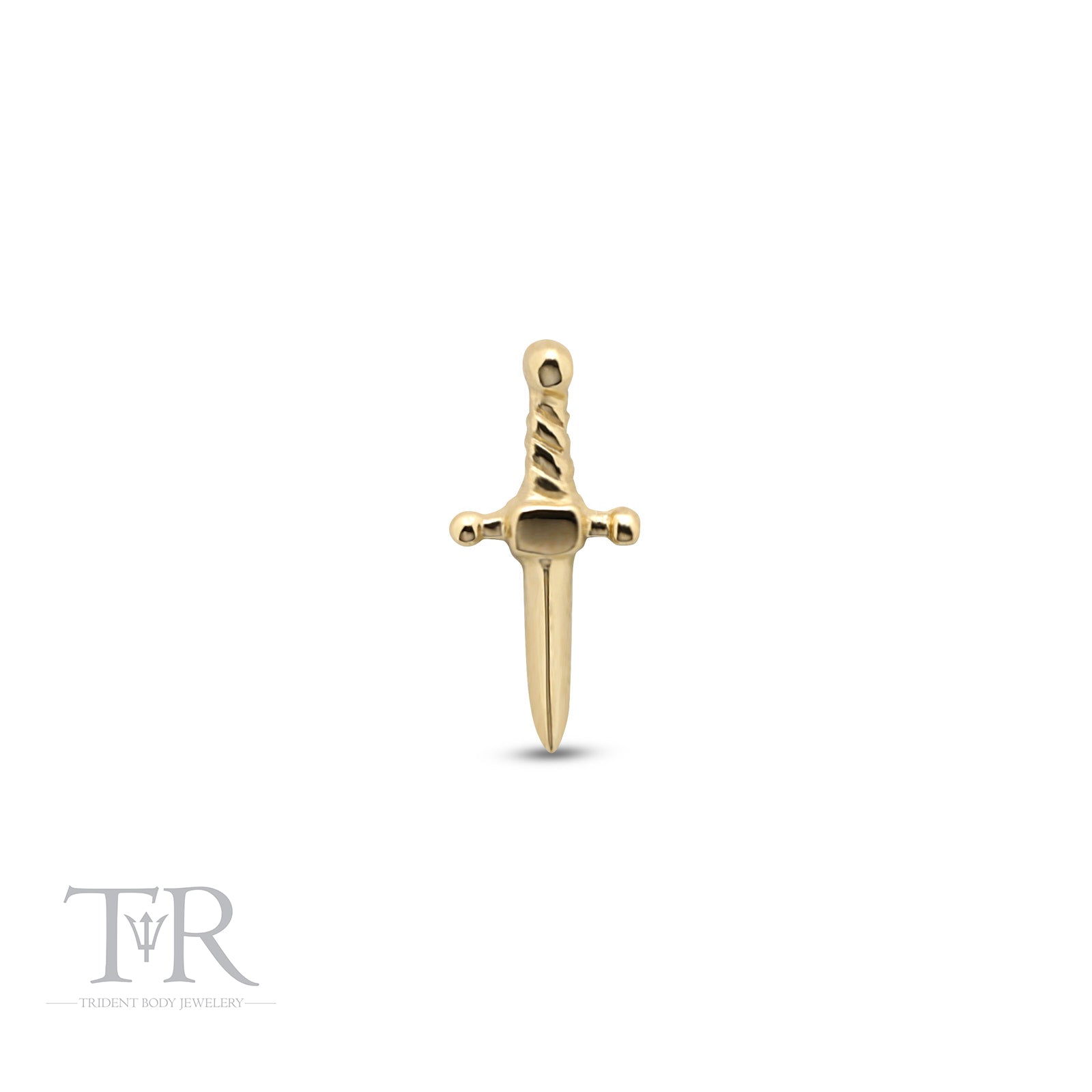 14kt Gold Threadless Sword Attachment