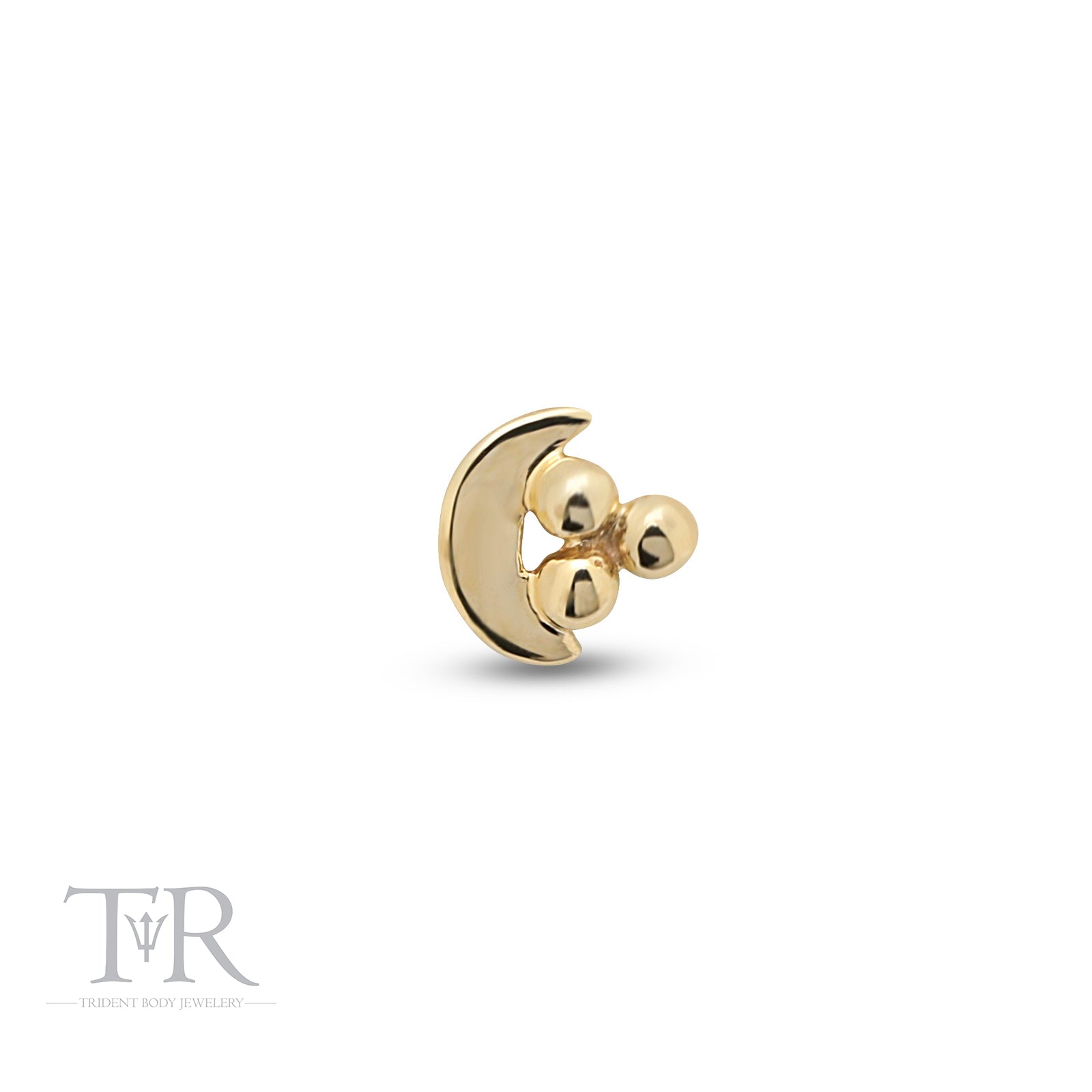 14kt Gold Threadless Lunar Attachment