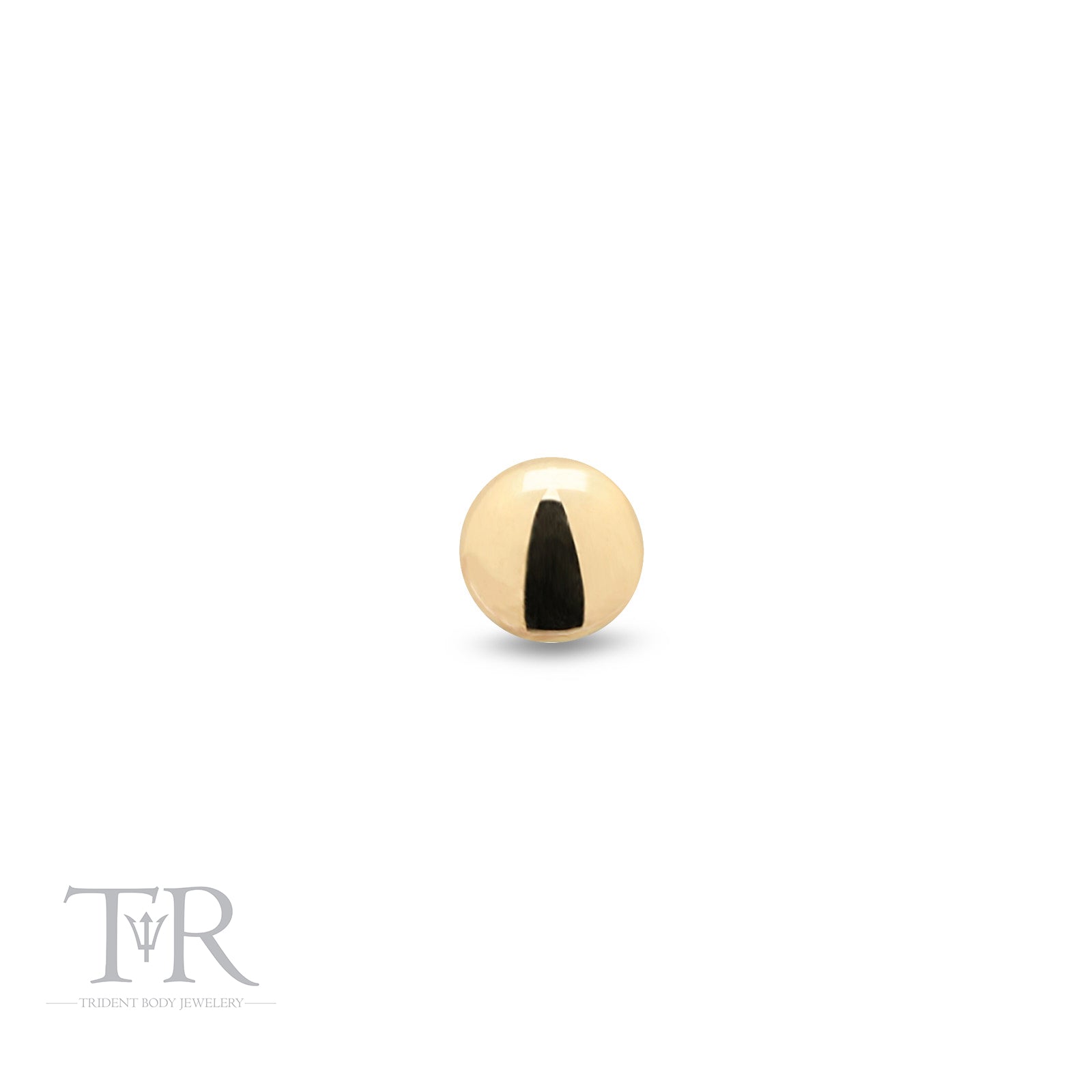14kt Gold Threadless Disk Attachment