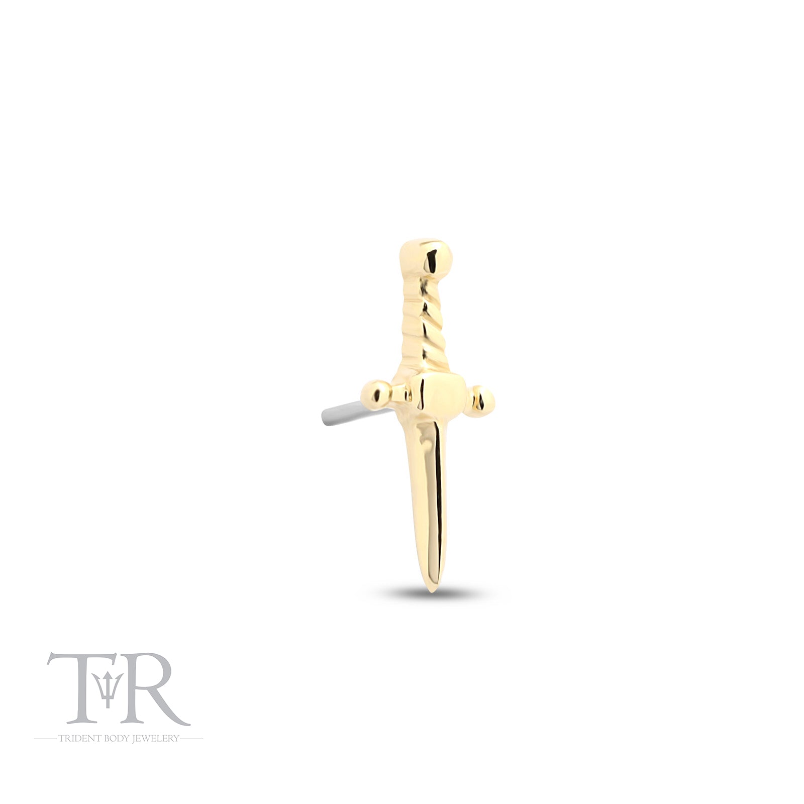 14kt Gold Threadless Sword Attachment