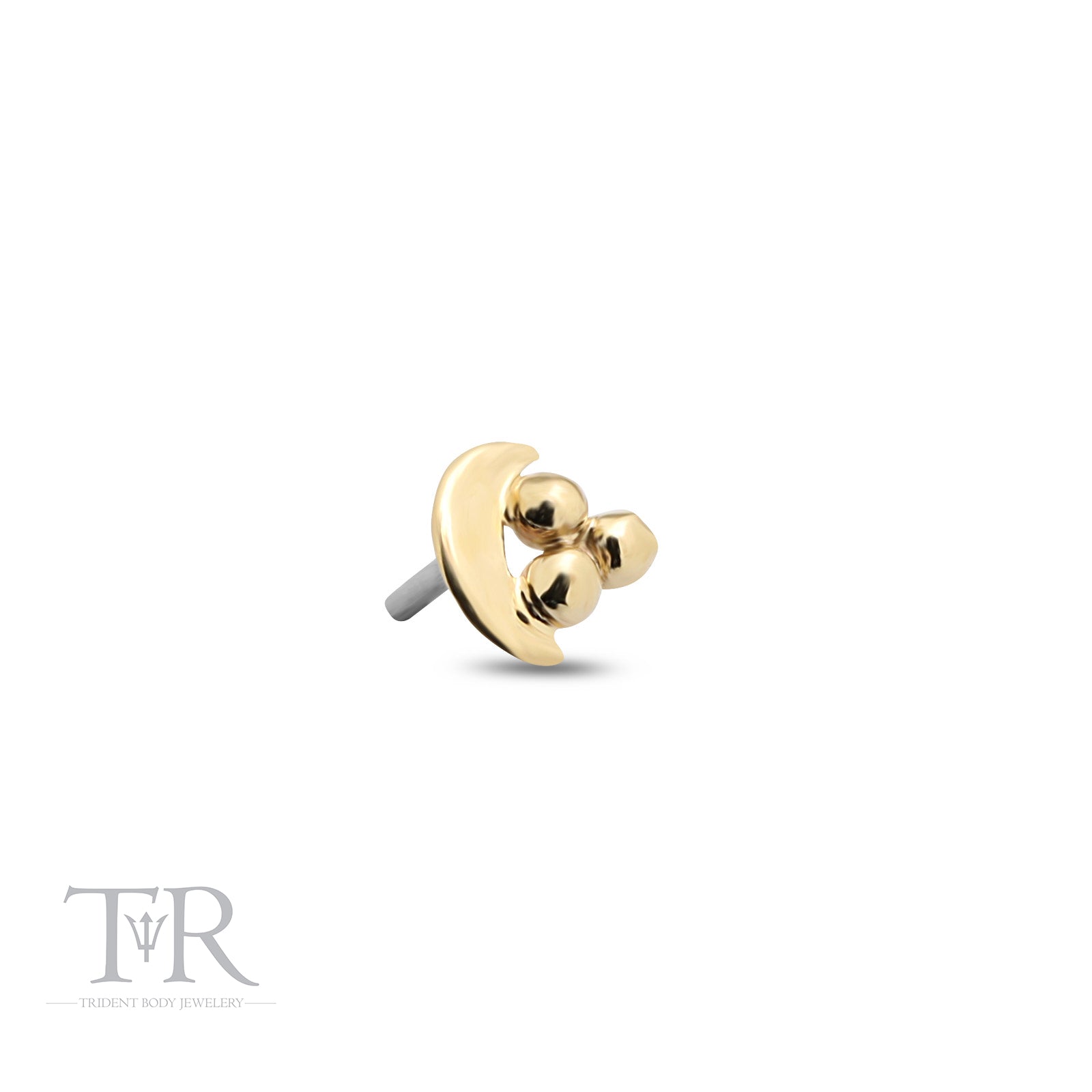 14kt Gold Threadless Lunar Attachment