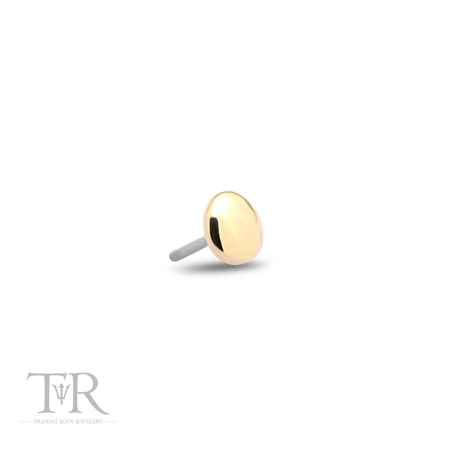 14kt Gold Threadless Disk Attachment